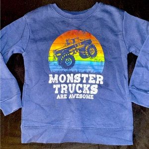 Toddler Boys Garanimals Navy Blue Monster Truck Sweatshirt Size 3T